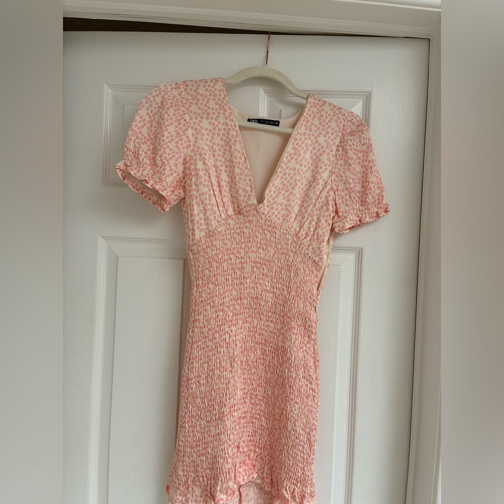 Zara Light Pink /White Mini Dress